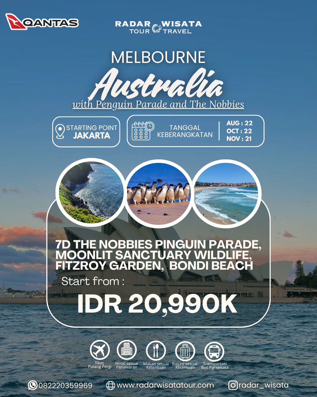 7D Sydney Opera House, Bondi Beach, Fitzroy Garden, Moonlit Sanctuary, The Nobbies